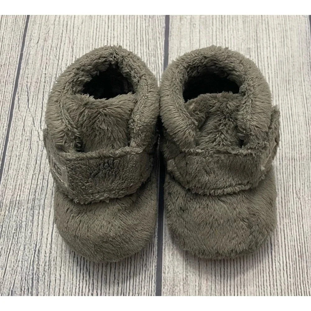 Grey Gray Ugg Uggs Bixbee Baby Toddler Slippers Booties, Size 2/3